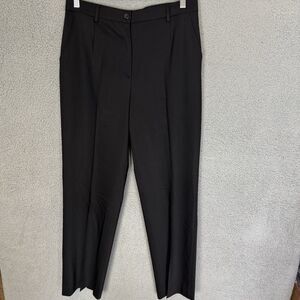 Zanella Pants Womens 8 Black Goldie Trouser Stretch Italian Wool Straight